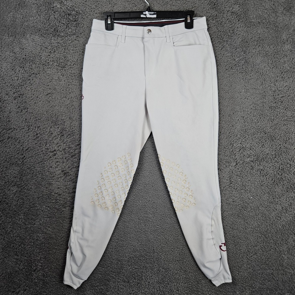 Cavalleria Toscana Breeches Riding Pants Gray US 16 IT 48 Knee‎ Grip